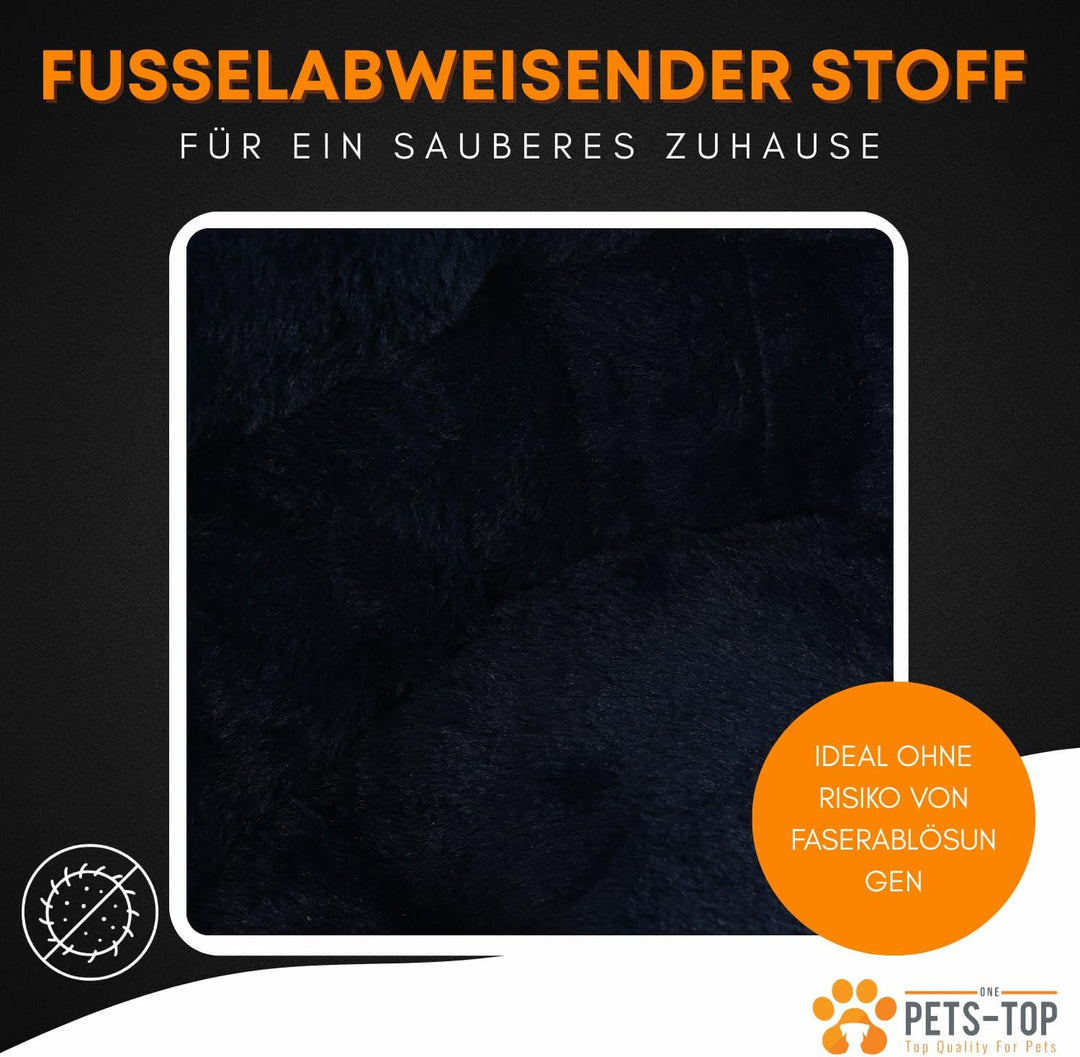 One PETS-TOP Katzenbett Rund Flauschig – Weiches Katzenkissen – Schlafplatz für Katze & Kleiner Hund