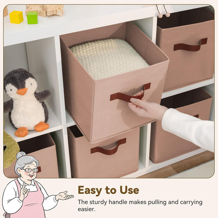 GRANNY SAYS Aufbewahrungswürfel Stoff, 6 Stück Aufbewahrungsboxen für Würfelregal, Regalkörbe 27x27