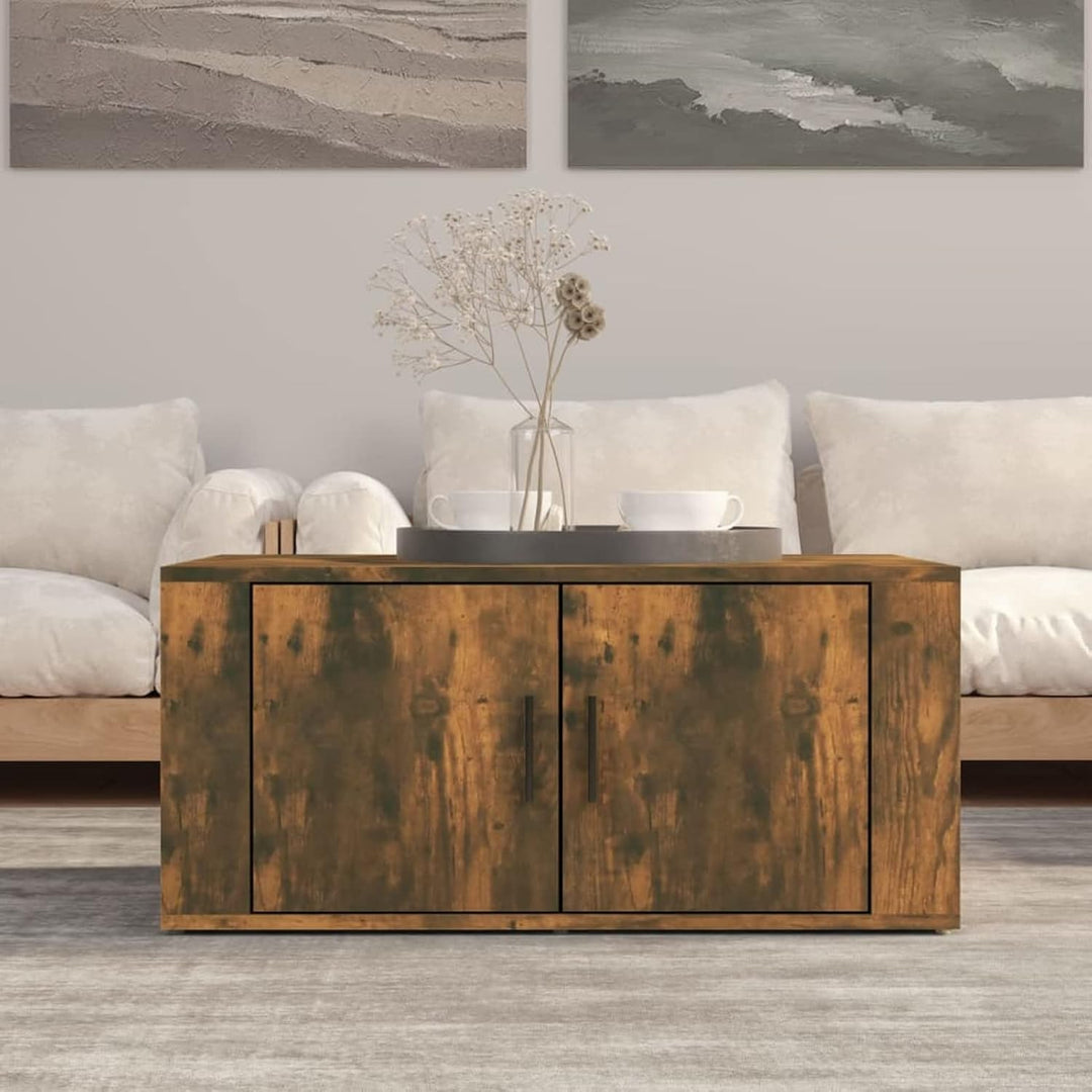 Tidyard Couchtisch Modernes Design Beistelltisch mit 2 Fächer Wohnzimmertisch Kaffeetisch Sofatisch