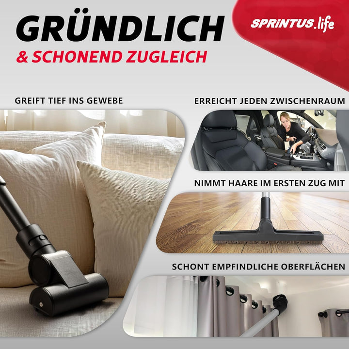 Sprintus® Tierhaar Staubsauger PET&Home I Leiser Staubsauger mit Hepa-Filter-System - Ideal für Alle