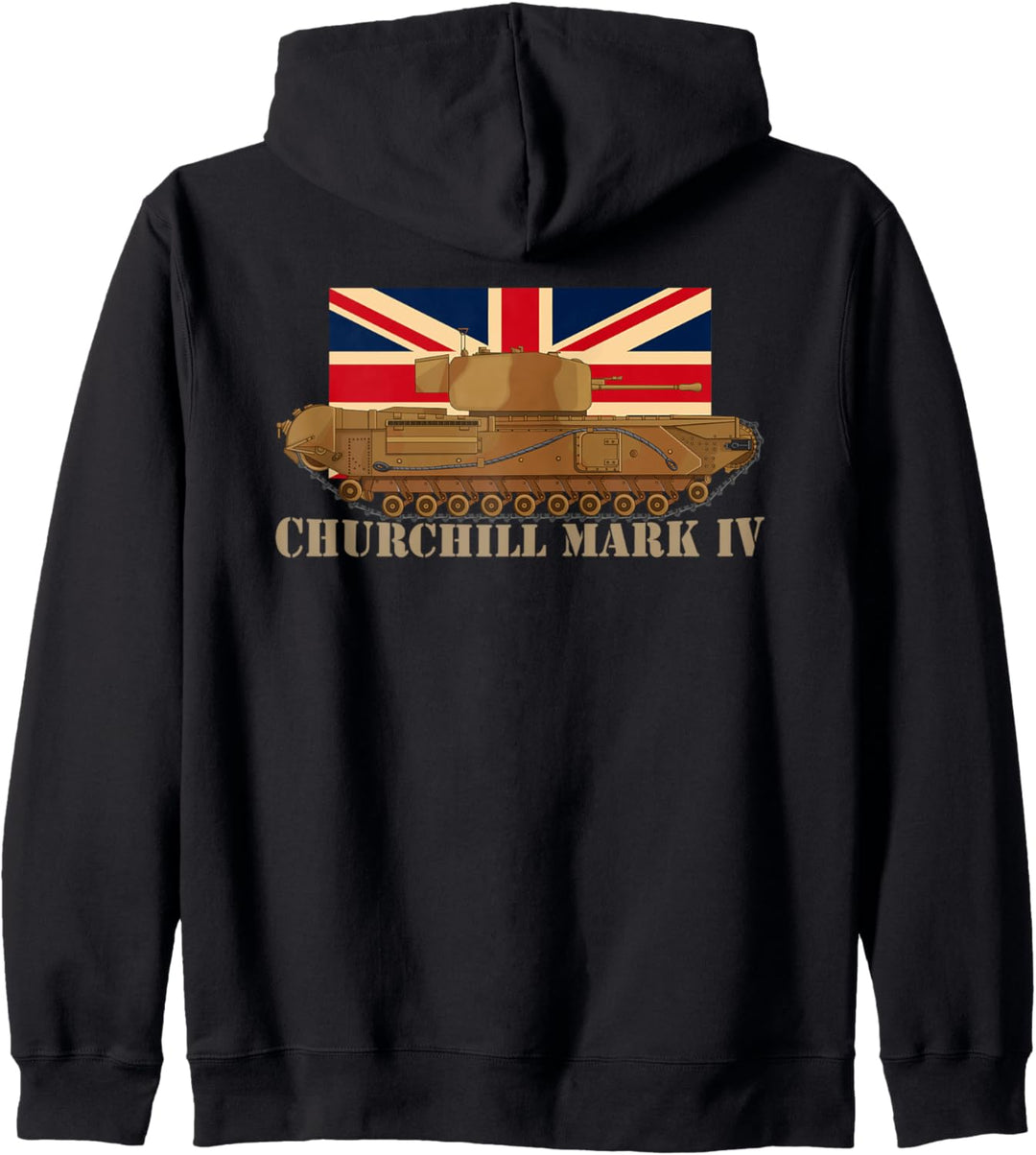 Churchill Mark IV Infanteriepanzer WW2 Britische Flagge Kapuzenjacke