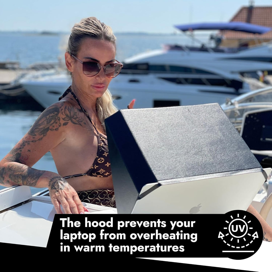 Philbert Design – 4 in 1 Laptop Screen Shade Slim Hood : Sonnenschutz | Datenschutz | Hitzeschutz |