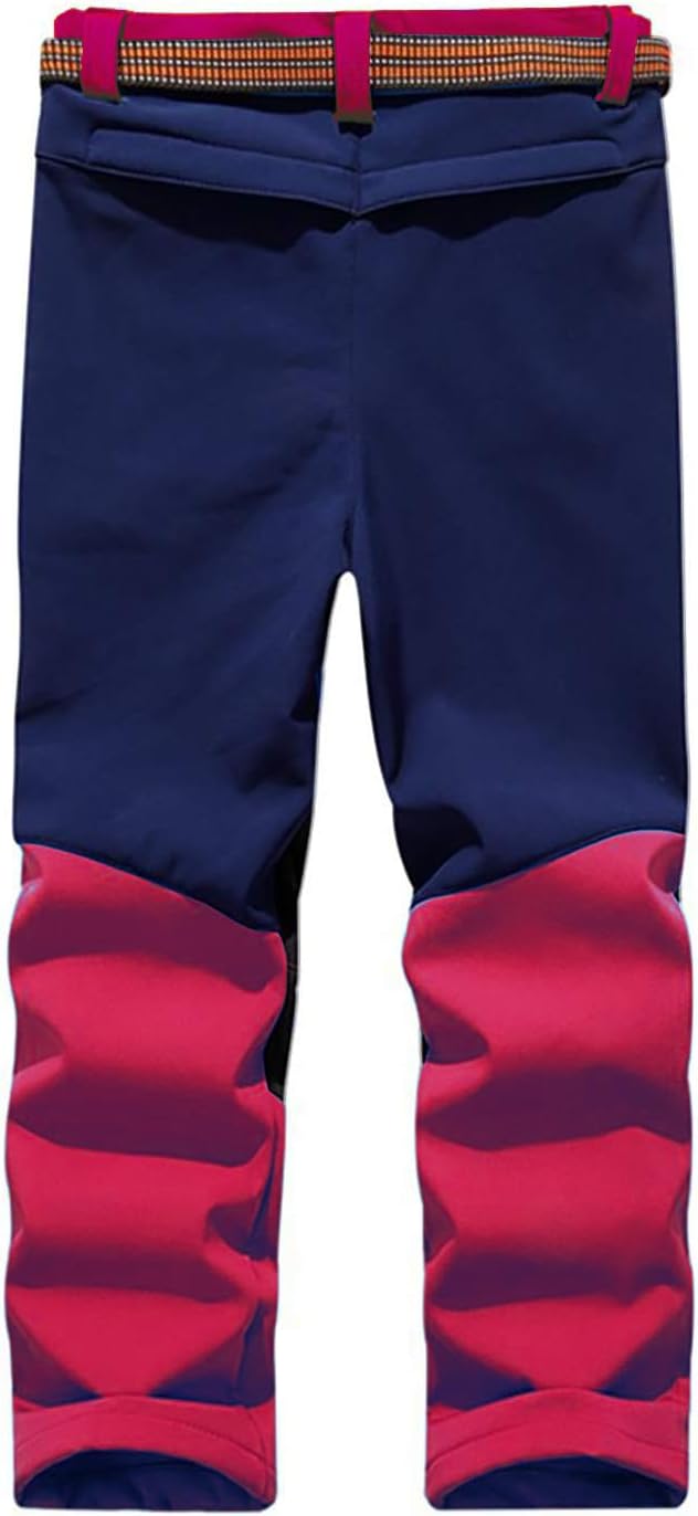 Echinodon Kinder Softshellhose mit Fleecefütterung Hose Wasserabweisend Winddicht Atmungsaktiv Warm