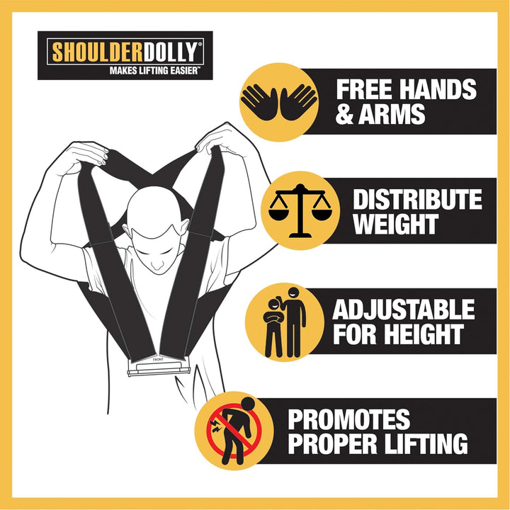 SHOULDER DOLLY 2 Personen Tragegurt, Transportgurt, Hebegurt zum Ergonomischen und Eifachen Heben Vo