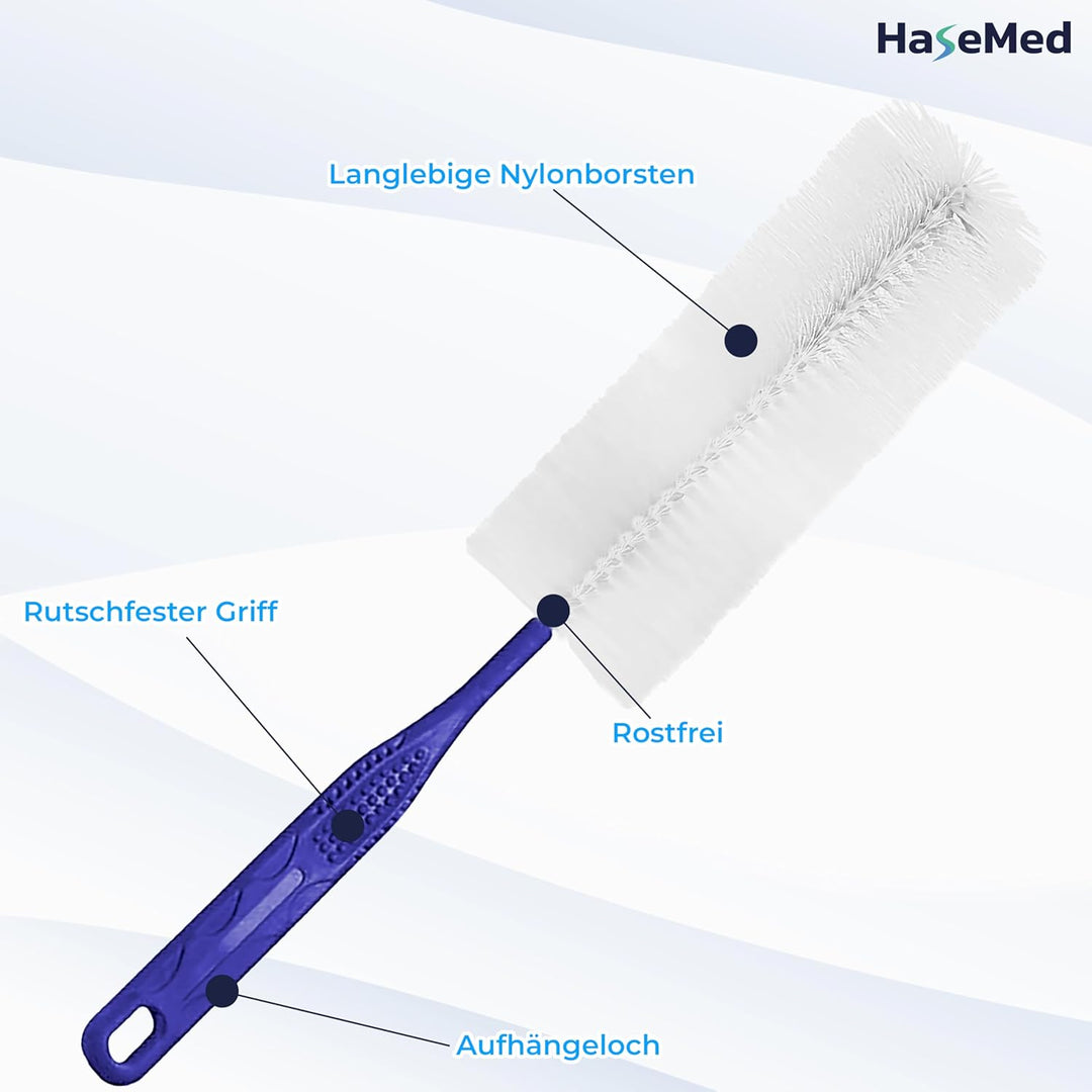 HaseMed Urinflaschenbürste 5 Stück – Reinigungsbürste für Urinflaschen, 37cm Länge – Aus robustem Po