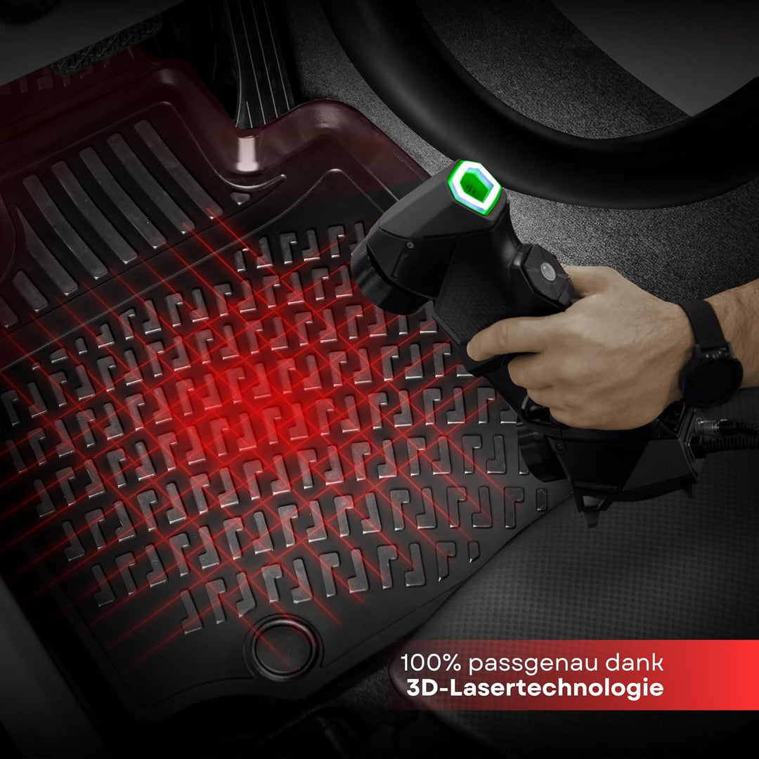 fussmattenprofi.com 3D Auto Fussmatten Gummimatten Set für Ford Fiesta VI Baujahr 2009-2017 | Hoher