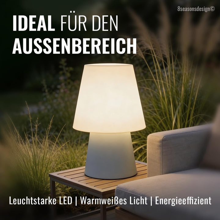 Light Life Leuchtobjekt Lampe "Grey" 60 cm (Solar) Indoor & Outdoor Grau, Grau