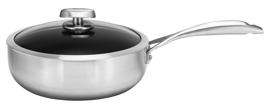 SCANPAN CS+ Tiefe Sautepfanne mit Deckel 26 cm, 3 l | 5-schichtige Konstruktion | Für alle Herdarten