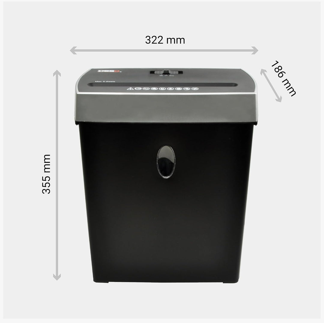 DESQ® Aktenvernichter | 8 Blatt | 4 x 38 mm | P-4 | 11 Liter | DSGVO konform