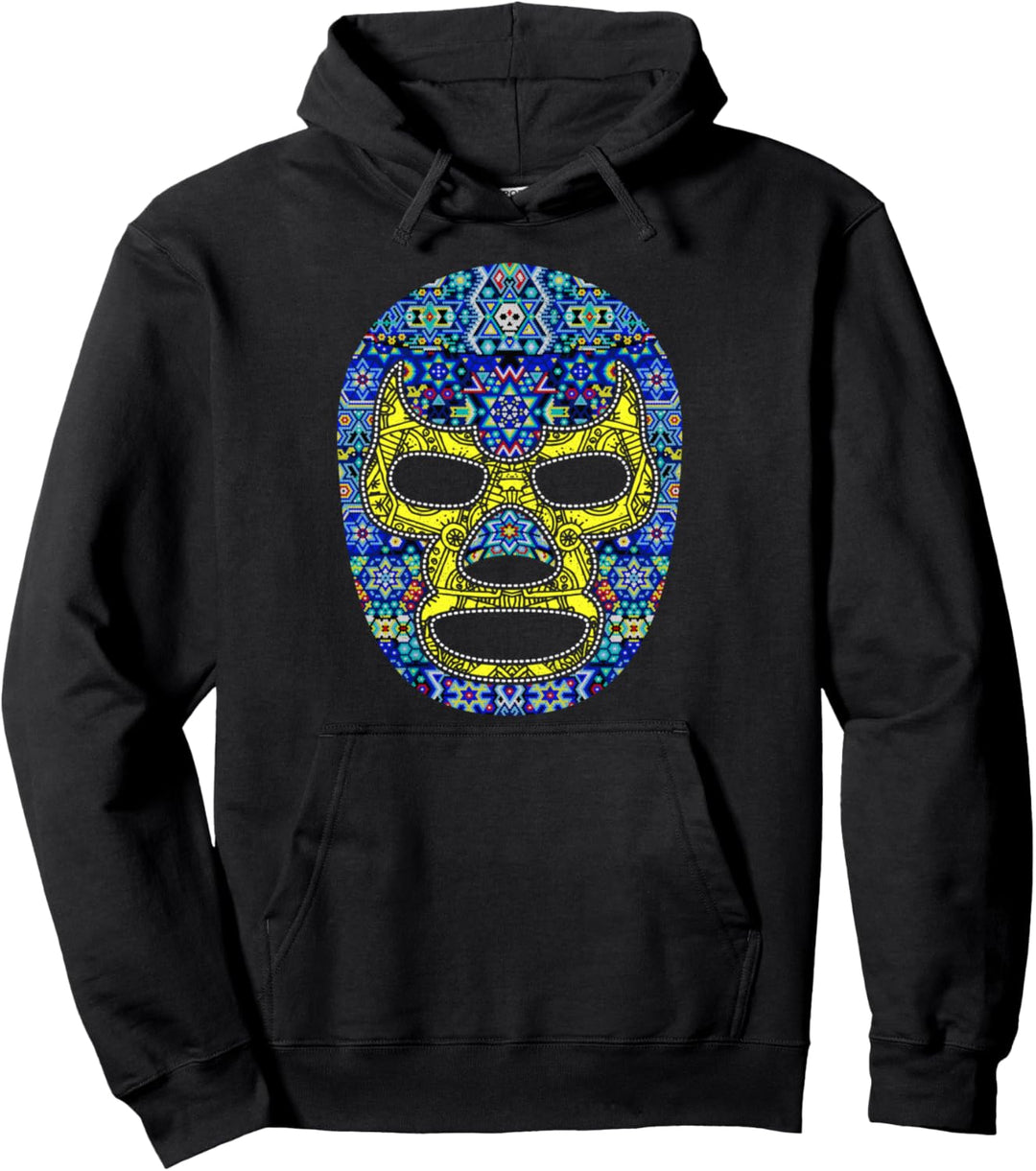Luchador Art Huichol Mexikanisches Design Luchador Kostüm Pullover Hoodie