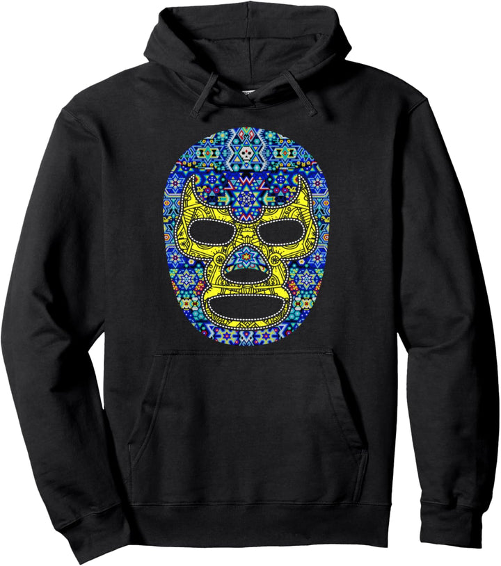 Luchador Art Huichol Mexikanisches Design Luchador Kostüm Pullover Hoodie