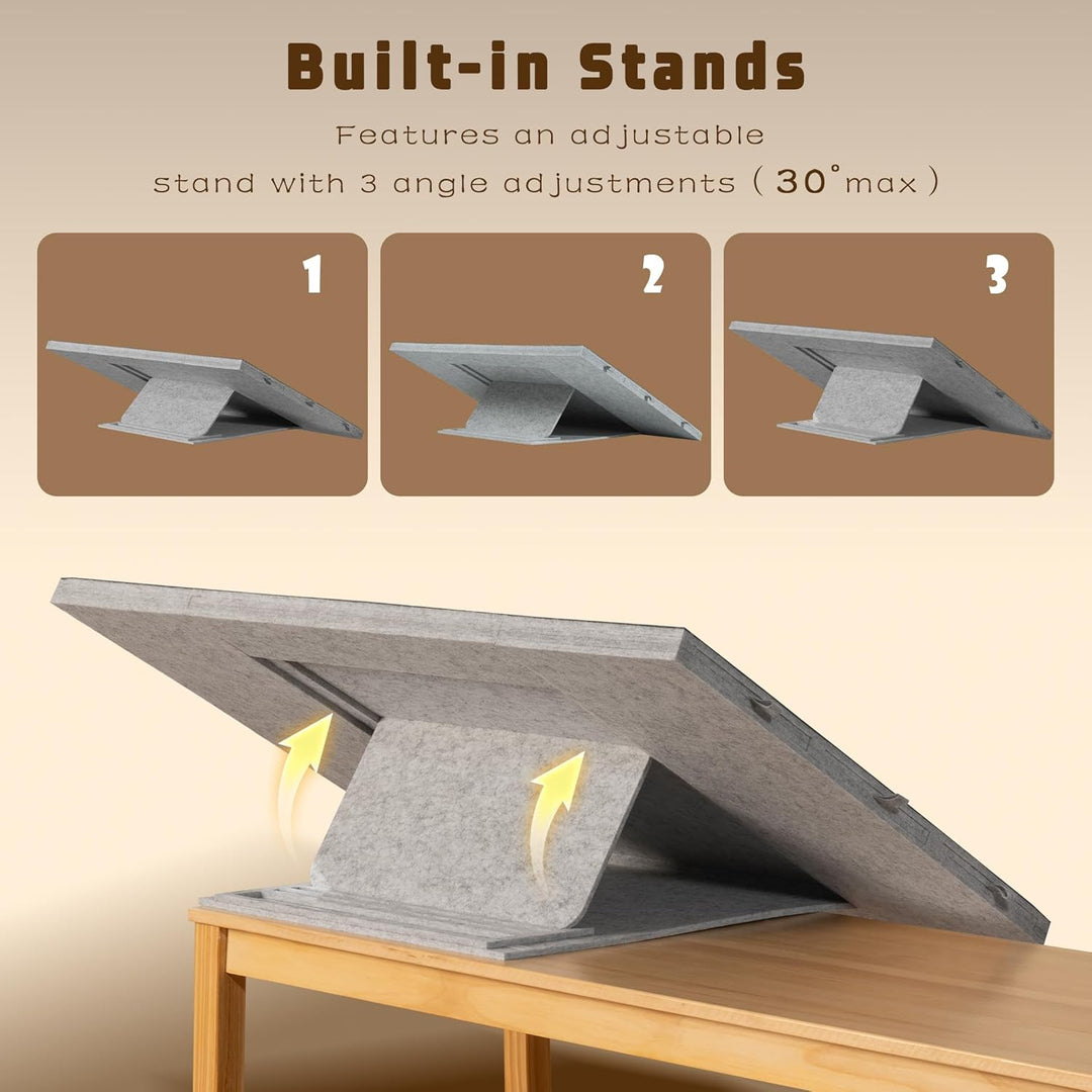 Tektalk klappbarer Puzzletisch mit Abdeckung, 3-Kippwinkel-Puzzleplateau, leichtes tragbares Filzpuz