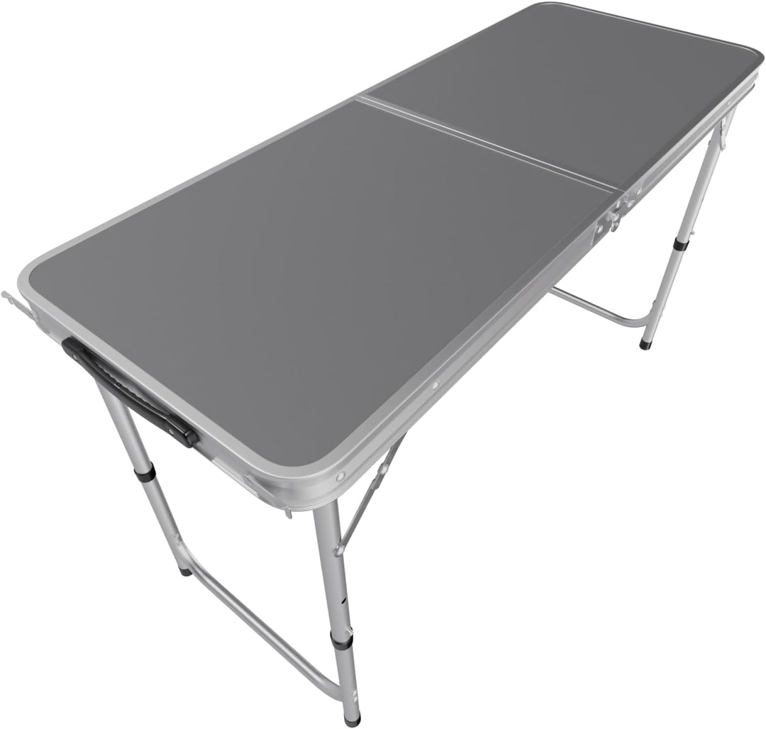 24MOVE® Campingküche faltbar, höhenverstellbarer Campingschrank Alu Reiseküche mit Arbeitsplatte und