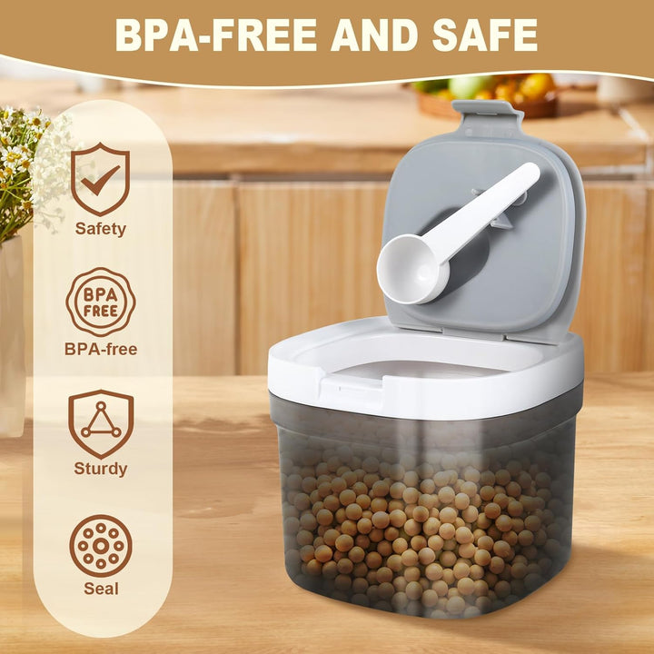 800ml Kaffeedose,Kunststoff Lebensmittel Lagerung Container mit luftdichten Deckel und Löffel,Dauerh
