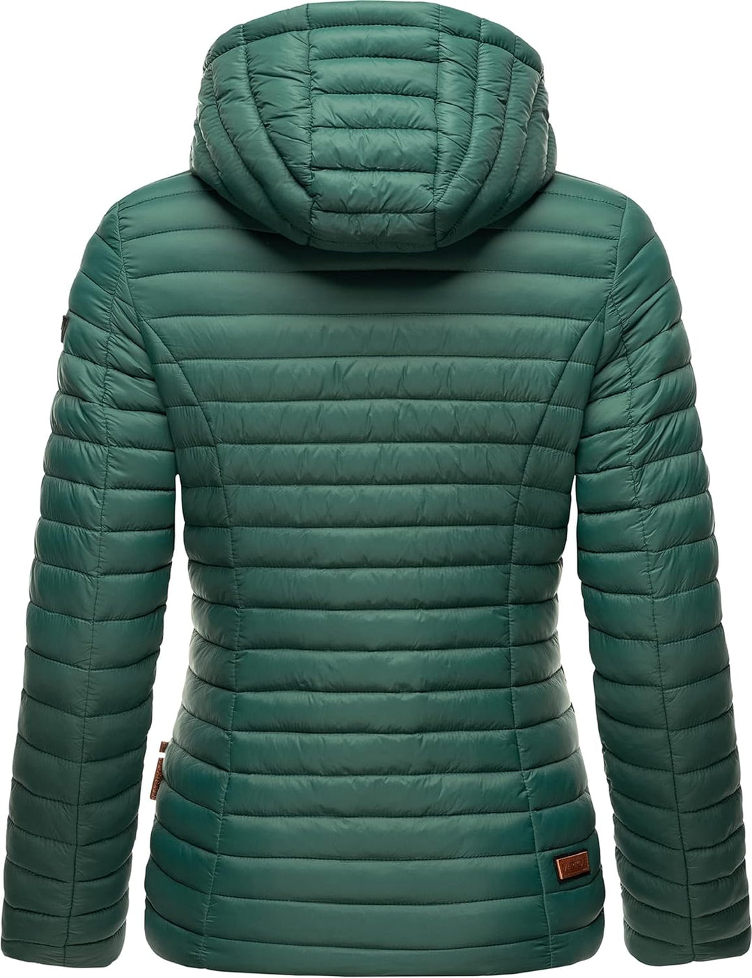 MARIKOO Damen leichte Übergangsjacke Steppjacke mit Kapuze Asraa XS-3XL, XS Dark Green