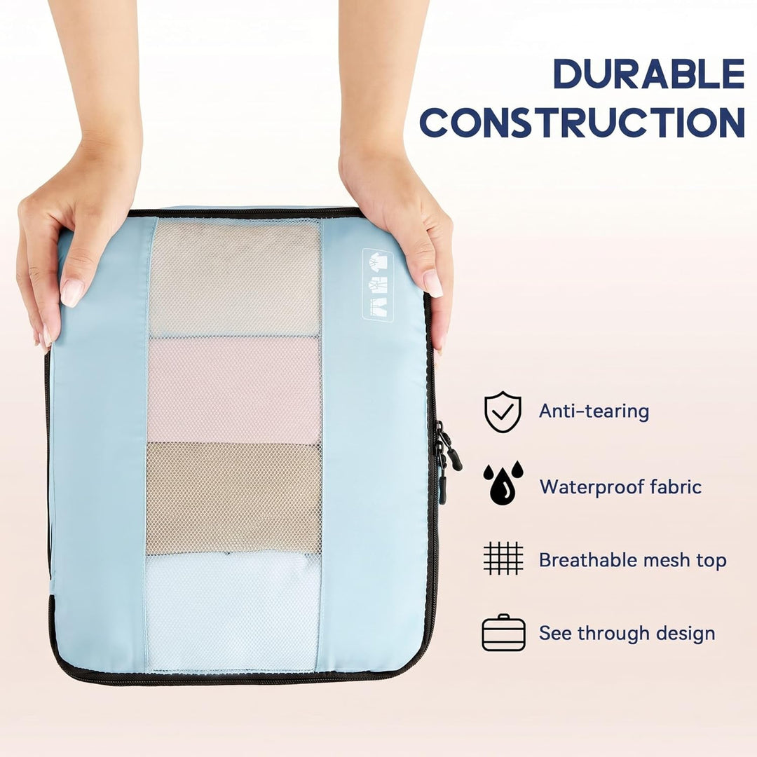 MURISE Koffer Organizer 8 Stück, Packing Cubes für Urlaub und Reisen, Packwürfel Packtaschen für Kof