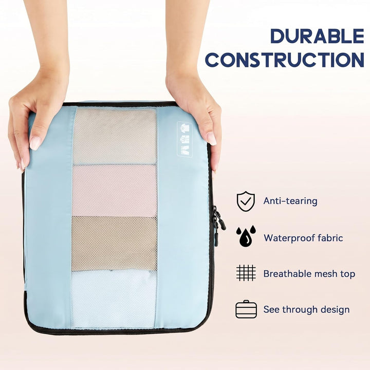 MURISE Koffer Organizer 8 Stück, Packing Cubes für Urlaub und Reisen, Packwürfel Packtaschen für Kof