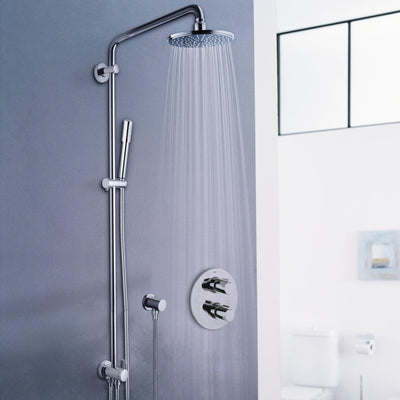 GROHE Rainshower 210 - Duschsystem mit Umstellung (Wandmontage, Antikalk-System, langlebige Oberfläc