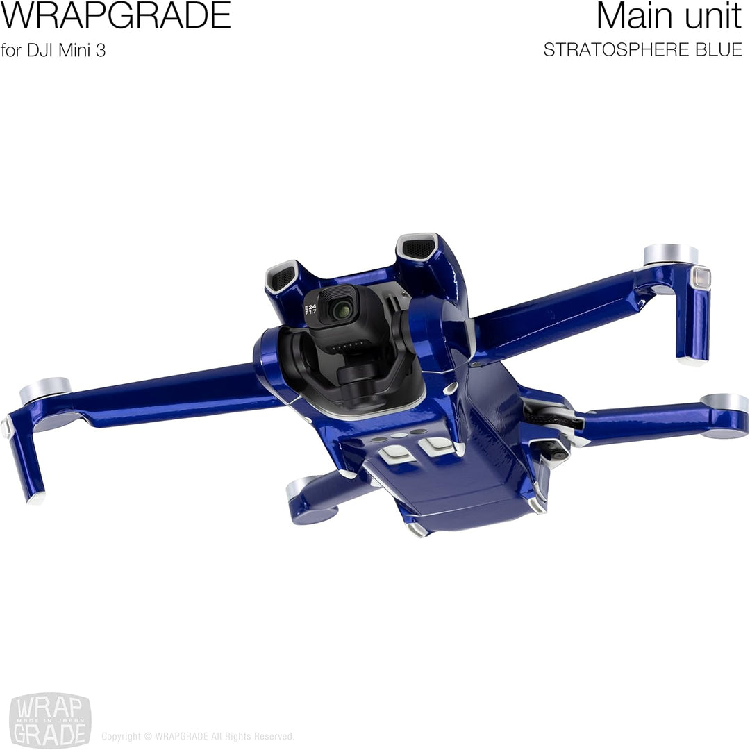 WRAPGRADE Skin Kompatibel mit DJI Mini 3 (Stratosphere Blue)