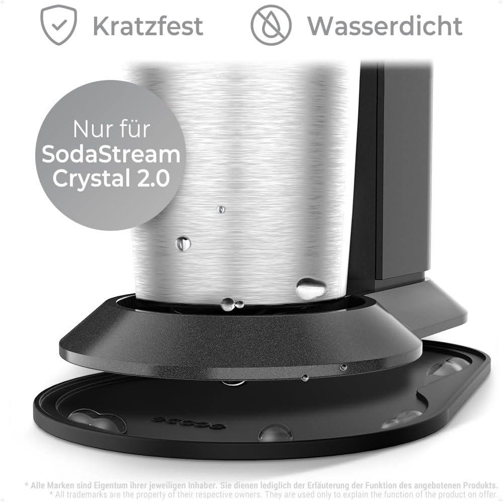 ecooe Silikon Abtropfmatte NUR für SodaStream Crystal 2.0 Trockenmatte Unterlage Abtropfschale Zube