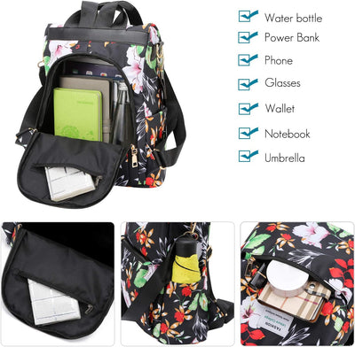 FANDARE 3 in 1 Rucksack Damen Schultasche Rucksäcke Schulranzen Mädchen Schultertasche Handtasche An