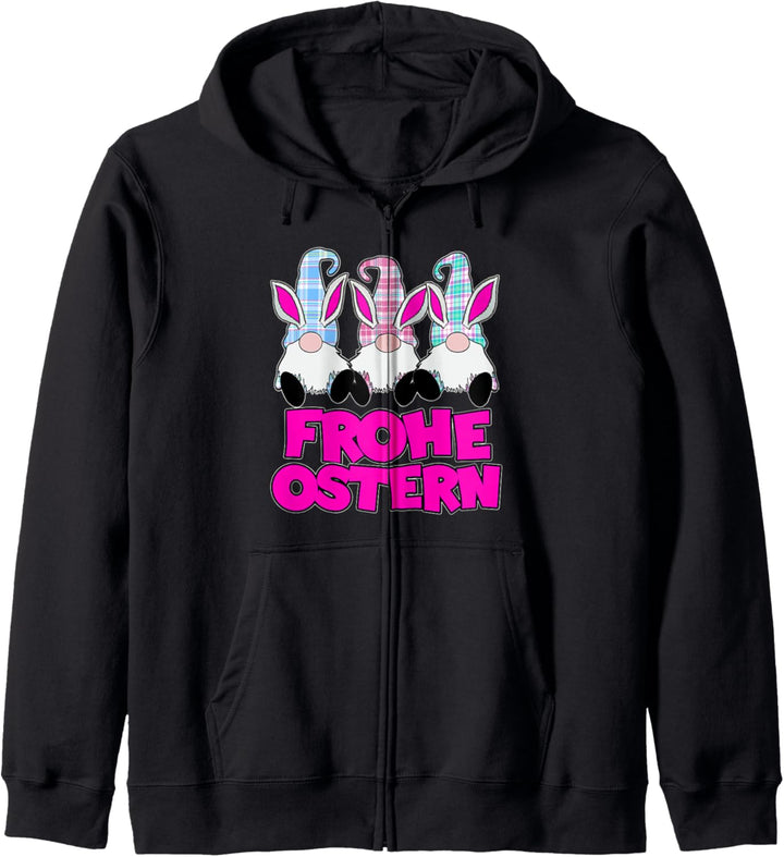 3 süsse Osterwichtel Pastell Plaid Frühling Frohe Ostern Deutsch Kapuzenjacke