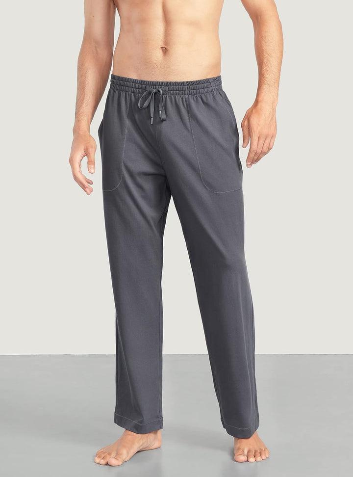 DAVID ARCHY Herren Schlafanzughose Lang & Kurz mit Eingriff Pyjama Hose mit Taschen und Band Nachtwä