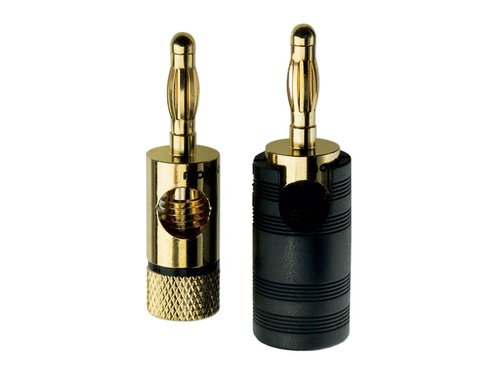 In-akustik Premium Multicontact Bananastecker 4er Set
