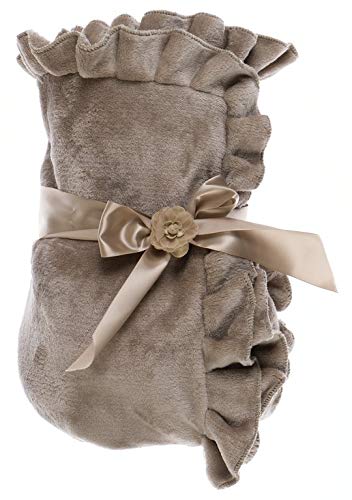 Blanc Mariclò Plaid Gala 140 x 170 cm, Taupe 260 g/m², 100 % Polyester