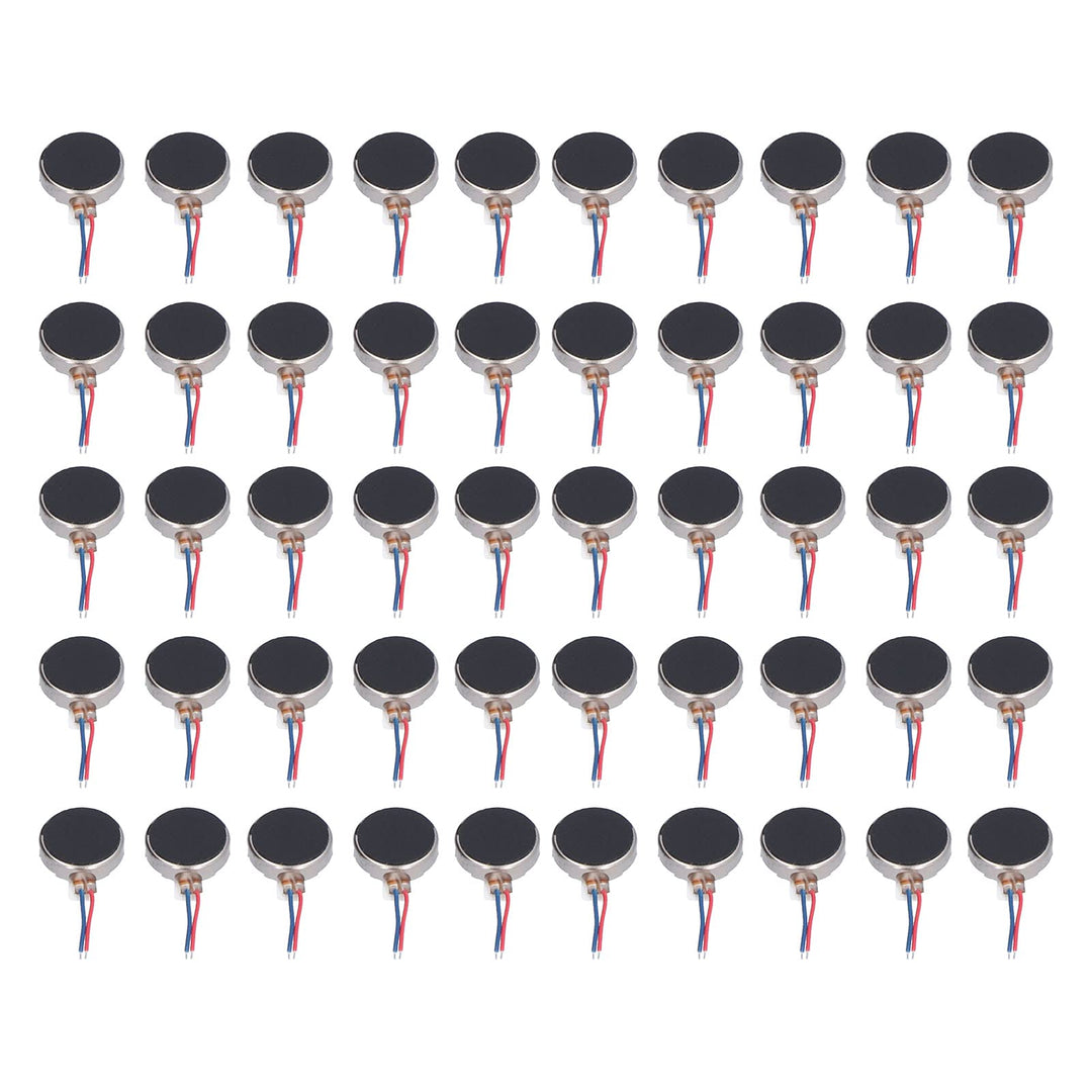 50Pcs Mini Vibrationsmotoren DC 3V 10x2,7mm Flacher Münze Typ Micro Vibrationsmotor für Smart Handy