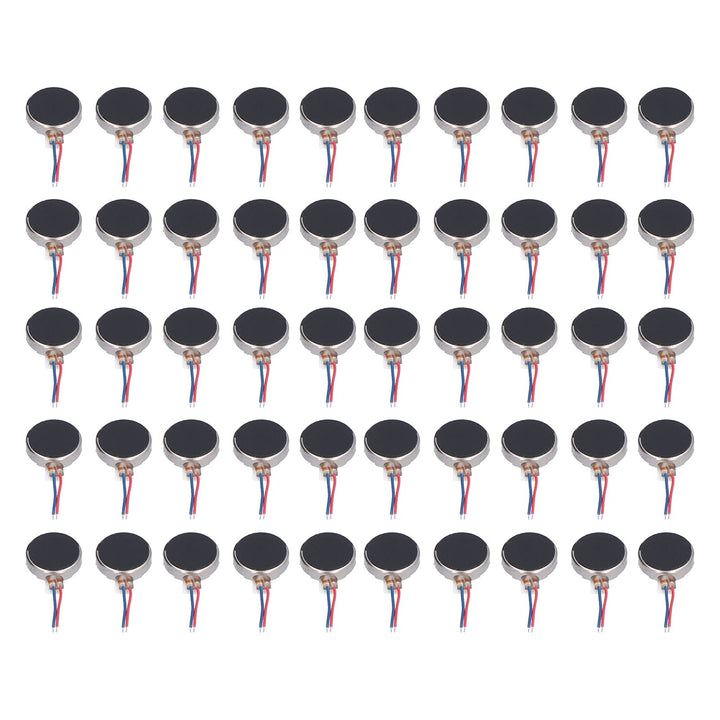 50Pcs Mini Vibrationsmotoren DC 3V 10x2,7mm Flacher Münze Typ Micro Vibrationsmotor für Smart Handy