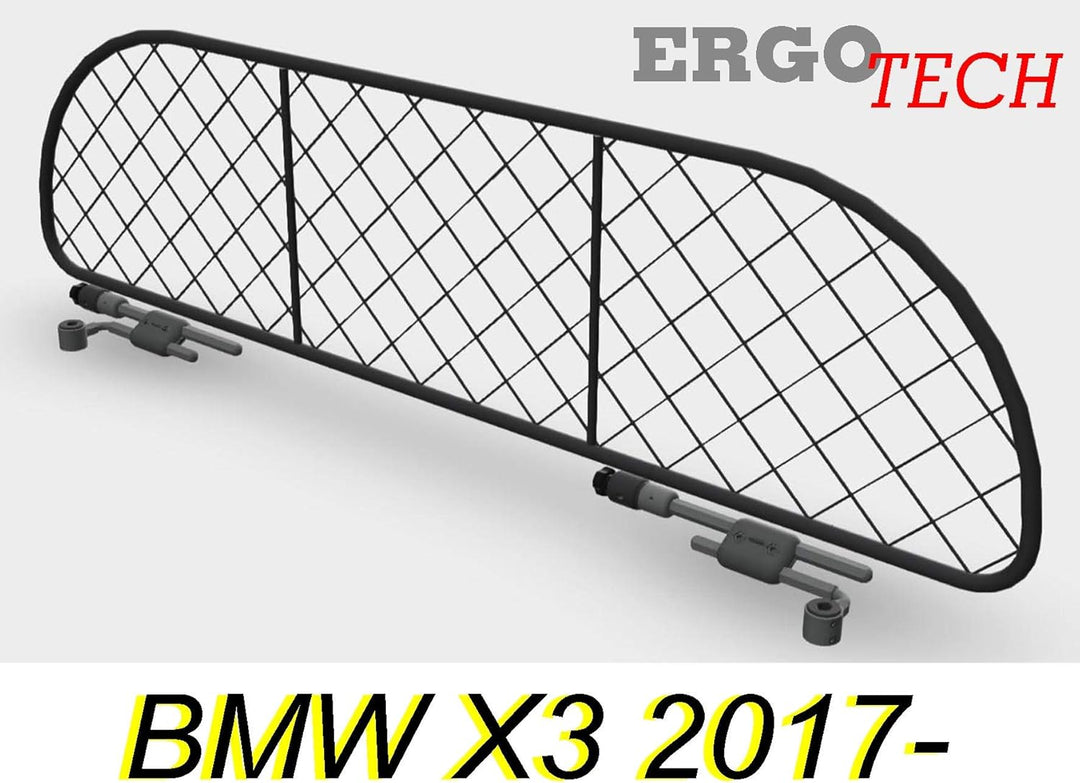 ERGOTECH Trennnetz Trenngitter für BMW X3 (2017-2024), RDA65-XXS24, für Hunde und Gepäck