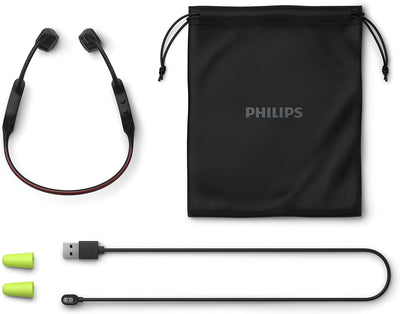 Philips TAA7607BK/00 Kabelloser Open-Ear-Sportkopfhörer, Spritzwasser- und Schweissschutz gemäss IP6