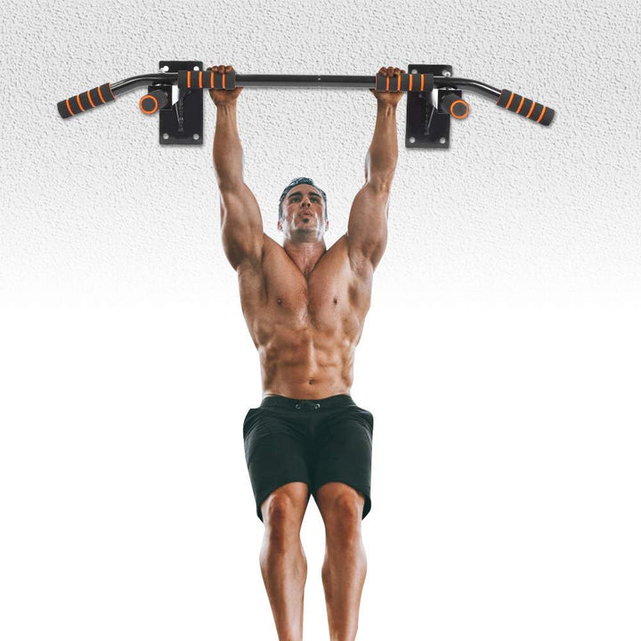lyrlody Klimmzugstange Wandmontage, Pull Up Bar für Bodybuilding Fitness zu Hause, Stahlrohr und Sch