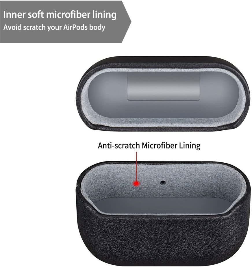 Haobobro [Nappa Series] AirPods 3 Hülle - Echtes Leder Hülle für AirPods 3. Generation - Handgeferti