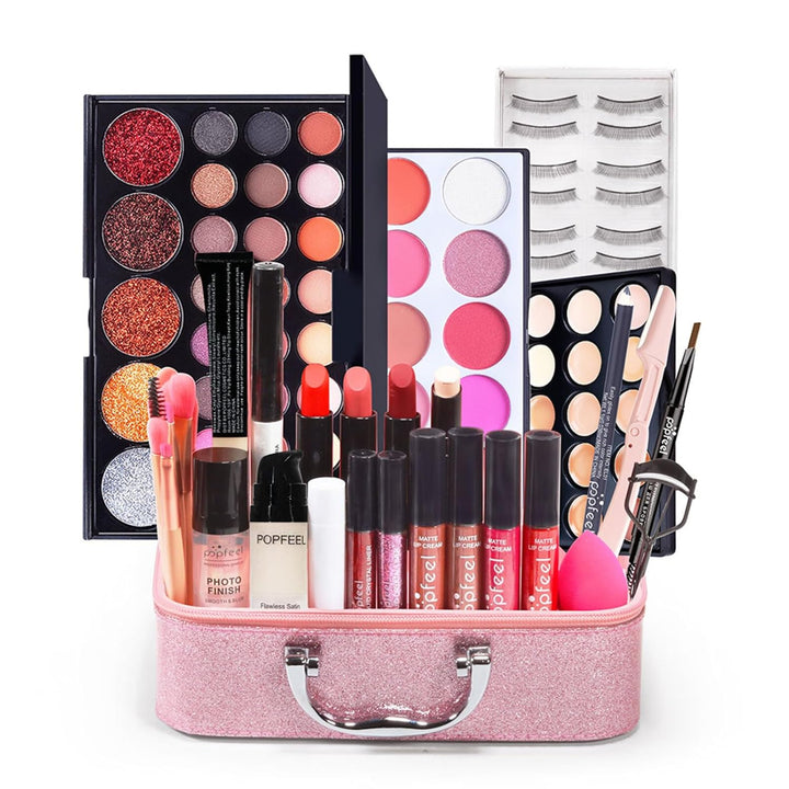 Make-up-Set All-in-One Make-up-Geschenkset Kosmetik-Palette Starter Kit, Make-up Sets mit Schminktas