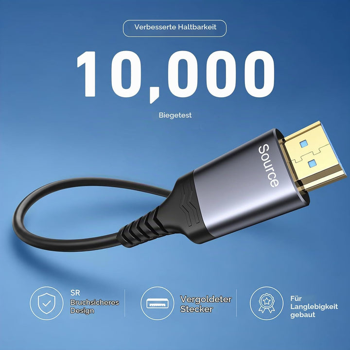 8K HDMI Glasfaserkabel 20m, 48Gbps Ultra High Speed HDMI 2.1 Kabel/AOC Unterstützung 8K@60Hz,4K@120H