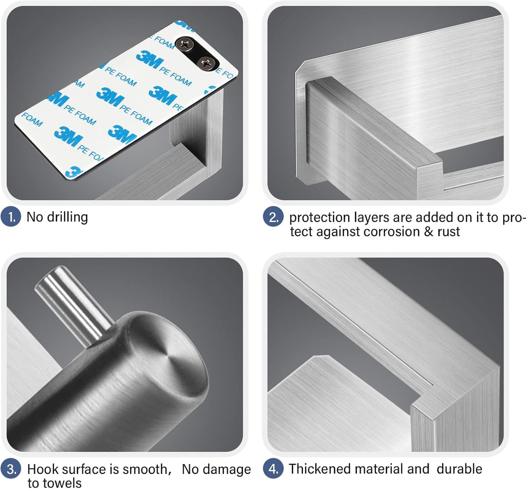 Toilet Paper Holder No Drilling Required,Selbstklebend Klopapierhalter WC Papierhalter Edelstahl Toi