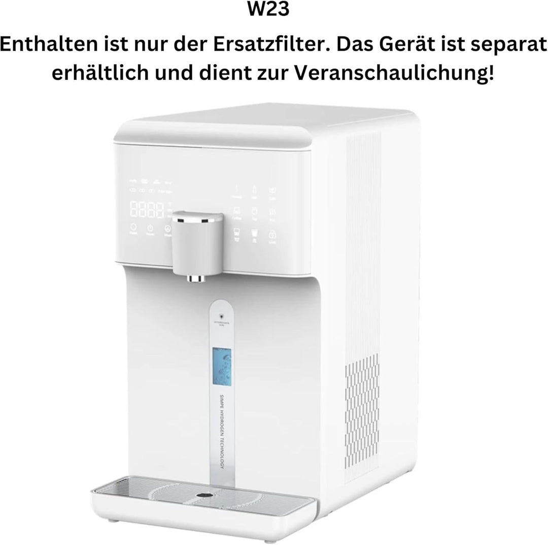 AuRa CF Ersatzfilter für Auftisch-Umkehrosmoseanlage W19 und W23 mit Wasserstoff-Ionisator und Heiss