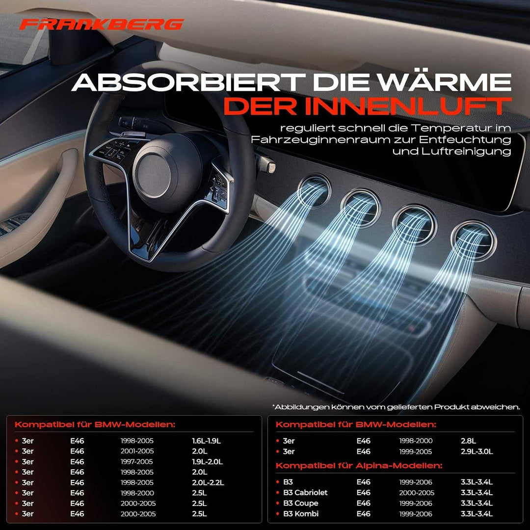 Frankberg Klimaverdampfer Klimaanlage Kompatibel mit 3er E46 316 318 320 323 325 328 330 1.6L-3.0L 1
