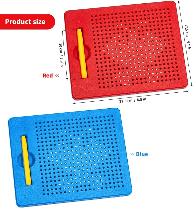 Dhqkqg 2 Stück Magnetische Zeichentafel, Magnetische Zeichenbretter, Magnetisches Stahlkugel Zeichen