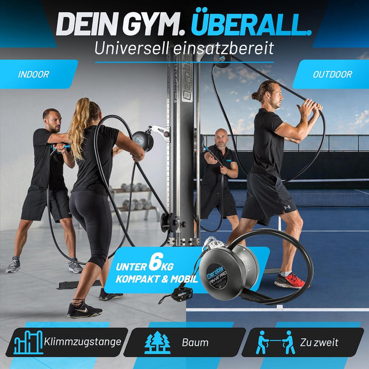 aerobis® revvll PRO | Endlos Seil Trainer | Variabler Widerstand, platzsparend, leicht | Klettertrai