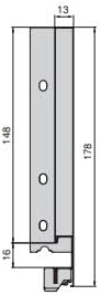 Emuca - Vertex Aussenschublade 40 kg Höhe 178 mm mit Glaswänden, 500 mm, Grau anthrazit, Stahl und A