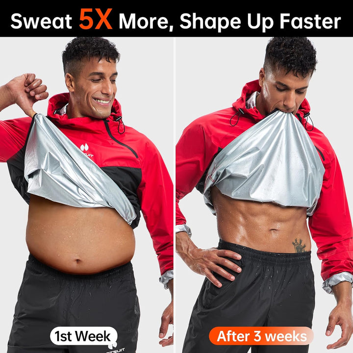 HOTSUIT Schwitzkleidung für Herren, Sweatshirt, Hose und Jacke, Gewichtsverlust, Sport, Sweatshirt,