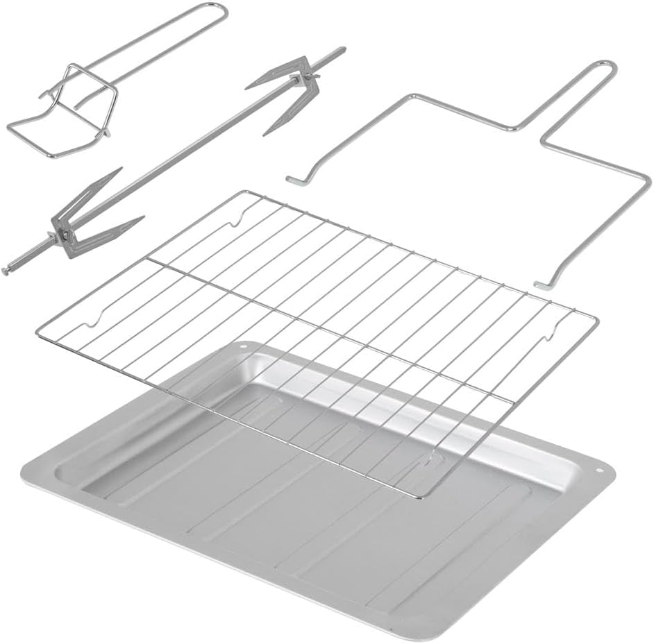 ADLER EUROPE Mini-Backofen AD 6031, 30L, Elektrobackofen mit Drehspiess, 12 Backmodi, Timer, 1800W,