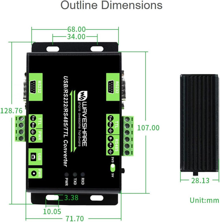 USB/RS485/RS232/TTL Konverter Industrieller Isolierter Multibus Konverter Unterstützt USB/RS232/TTL