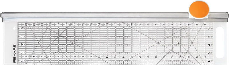 Fiskars Rollmesser Ø 45 mm) mit Lineal, 6" x 24", Orange/Weiss, 1014651 Rollmesser mit Lineal, 6" x