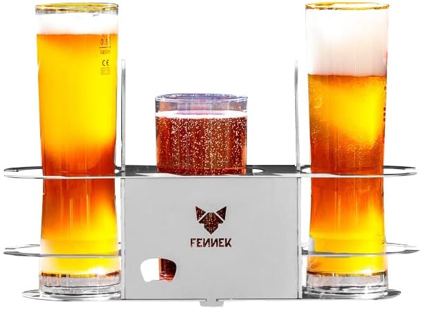 FENNEK Keeper | Getränkehalter aus Edelstahl | mit Flaschenöffner | Perfekt für Fussball- und Tennis