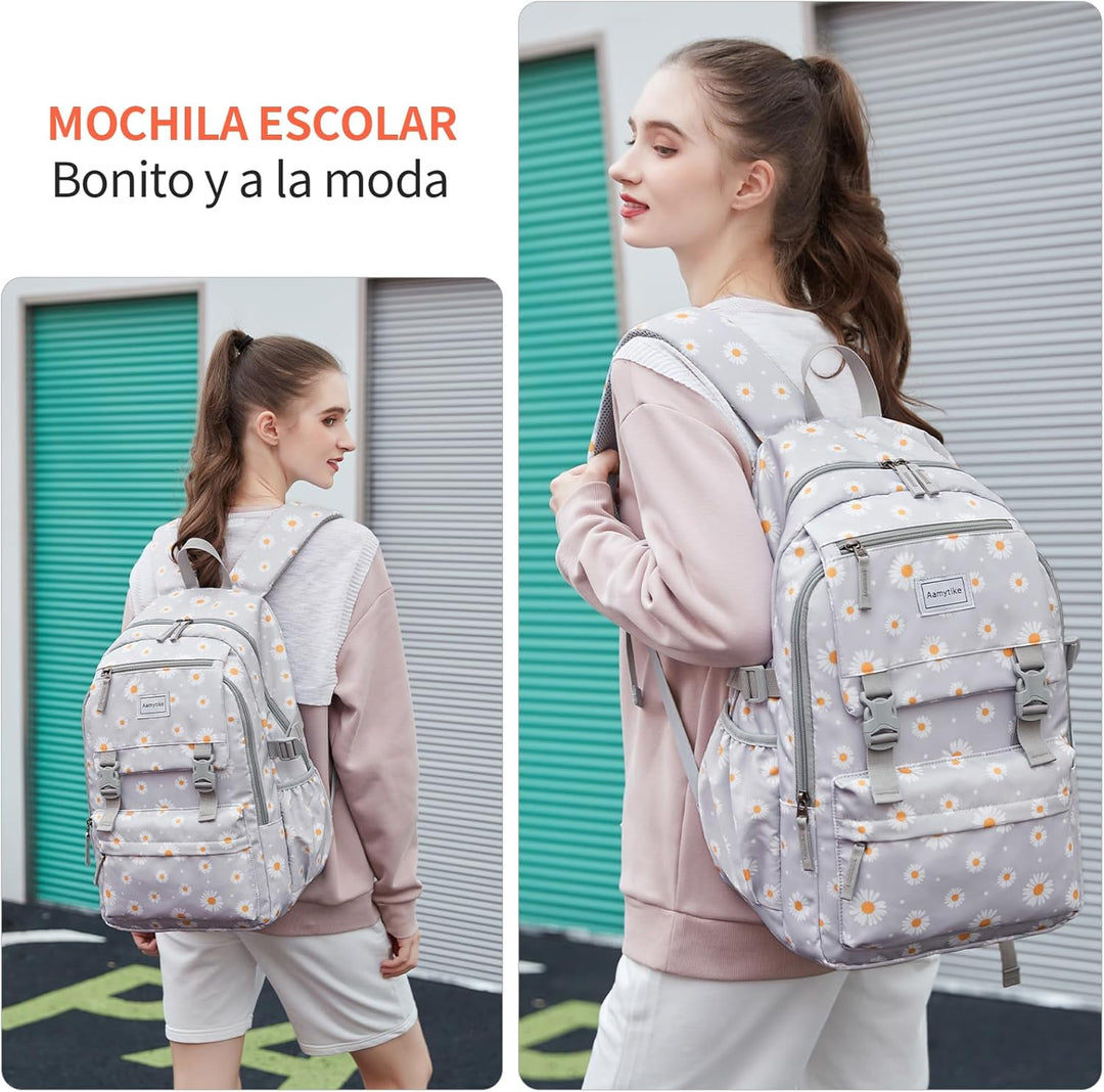 Aamytike Schulrucksack Mädchen Teenager Schule Rucksack Damen Schulranzen Maedchen Wasserdicht Kinde