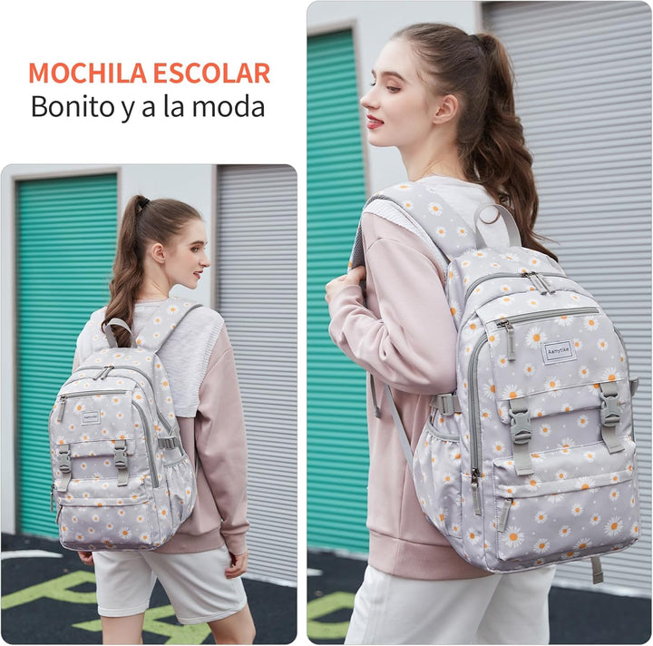 Aamytike Schulrucksack Mädchen Teenager Schule Rucksack Damen Schulranzen Maedchen Wasserdicht Kinde